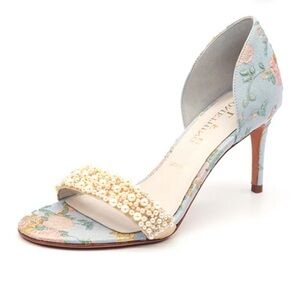 Something Bleu Cappy D'orsay Sandal Heel Pump Size 7B